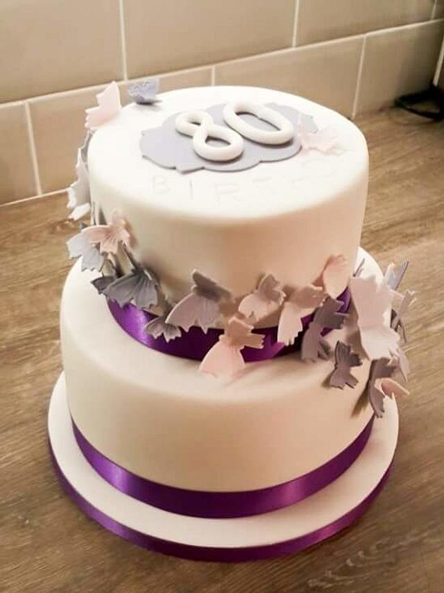 80th birthday cake - Cake by Rachel Nickson - CakesDecor