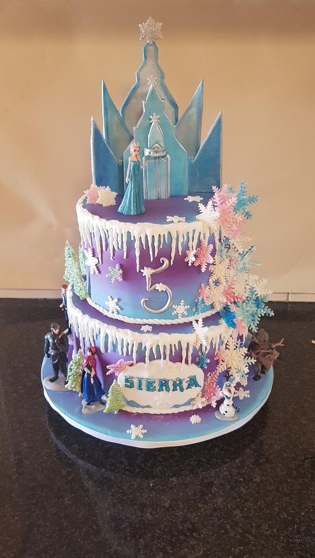 Frozen - Decorated Cake by The Custom Piece of Cake - CakesDecor