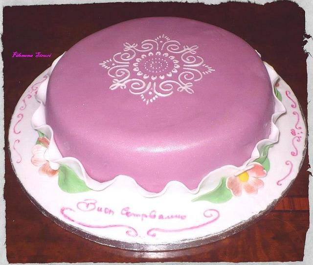 Stencil cake Decorated Cake by Filomena CakesDecor