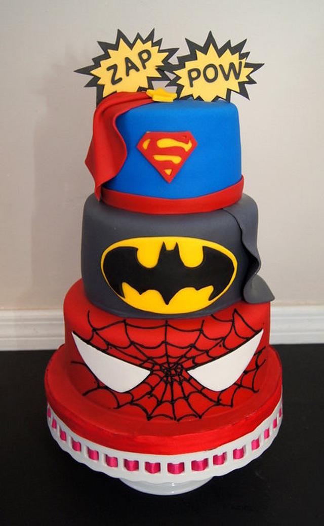 Pow Zap Super Hero Cake - Decorated Cake By Sylvia Cake - Cakesdecor