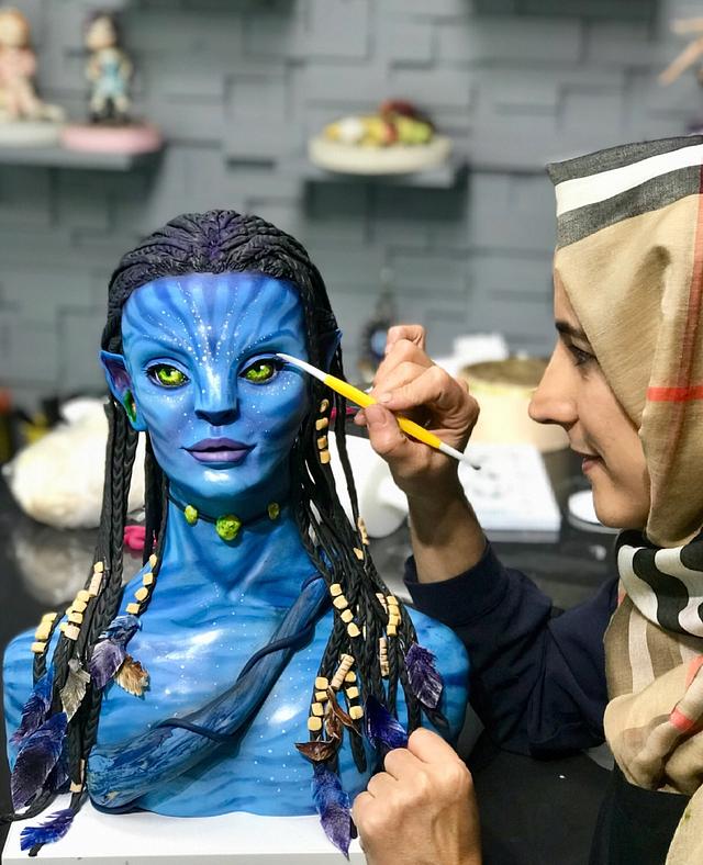 Avatar Bust Cake by Tuba Geçkil
