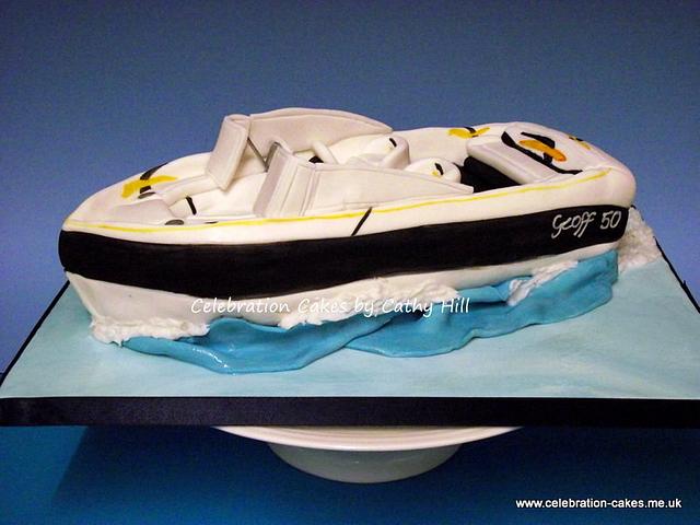 Speed boat - Decorated Cake by Celebration Cakes by Cathy - CakesDecor