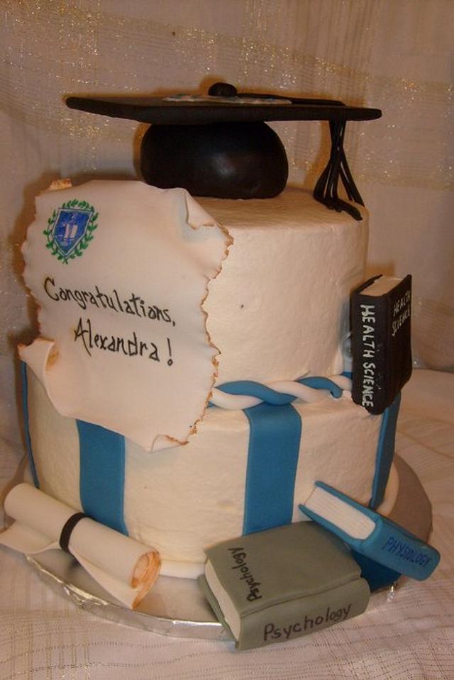 Aurora University Graduation Decorated Cake by Pamela CakesDecor