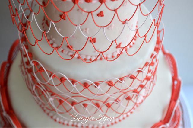 Royal Icing string cake -cpc valentine’s day collab  