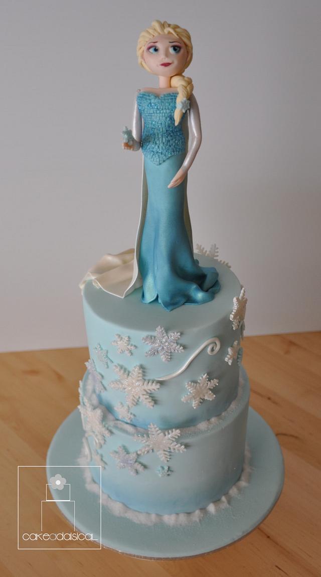 Elsa snowflake cake - Decorated Cake by Cakeadaisical - CakesDecor