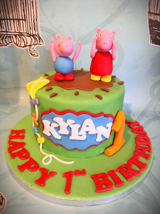 peppa and George - Decorated Cake by Cakes galore at 24 - CakesDecor