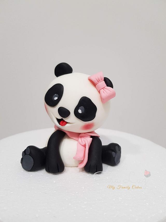 Cute baby Panda (Finished) - Cake by Sara Luz - CakesDecor