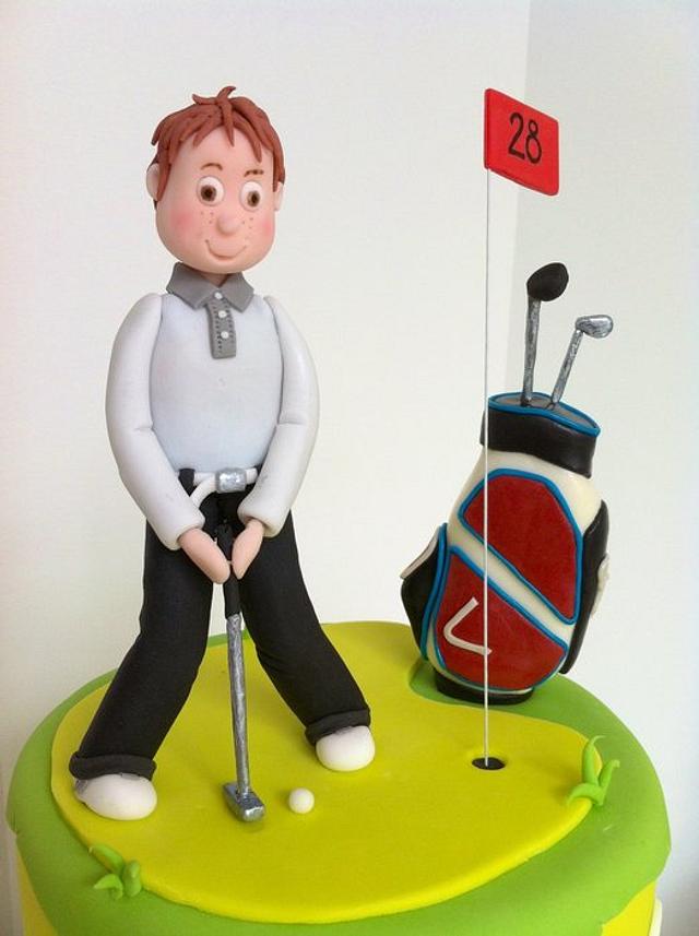 Golf player cake Cake by Bella's Bakery CakesDecor