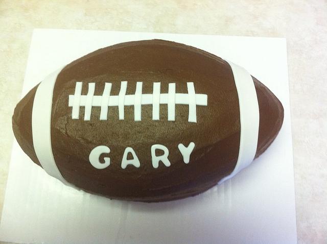 Chocolate Fudge Football Cake Cake by Jen Scott CakesDecor Chocolate Fudge Football Cake Cake by Jen Scott CakesDecor