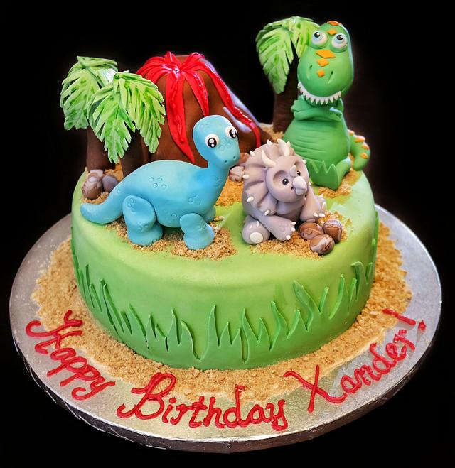 Dinosaur Birthday Cake - Decorated Cake by Lizzy Rea - CakesDecor