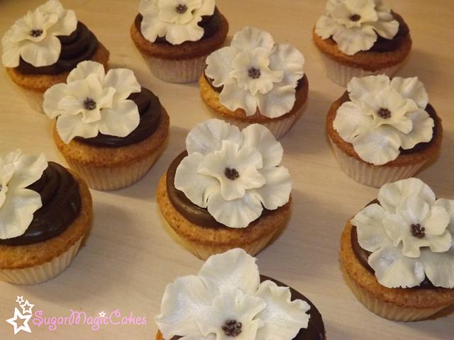 Marzipan Blossom Cupcakes - Decorated Cake by - CakesDecor