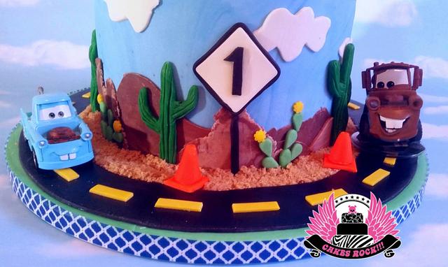 Disney Cars Themed First Birthday Cake - Cake by Cakes - CakesDecor