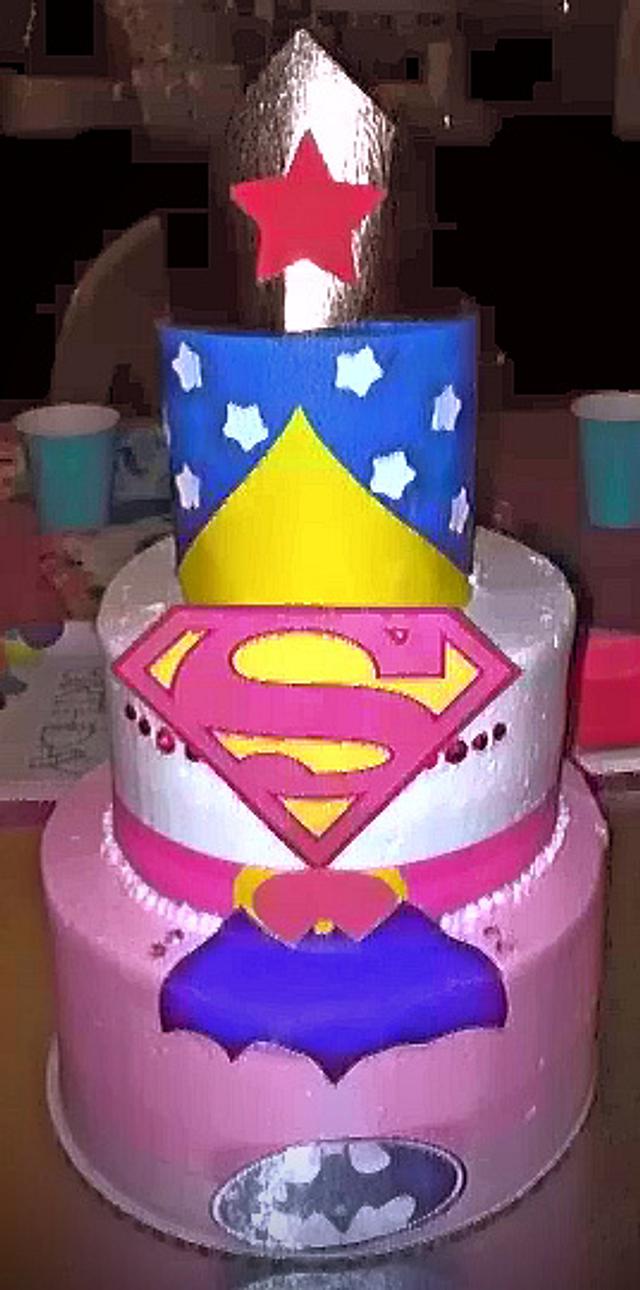 Girl Superhero Cake