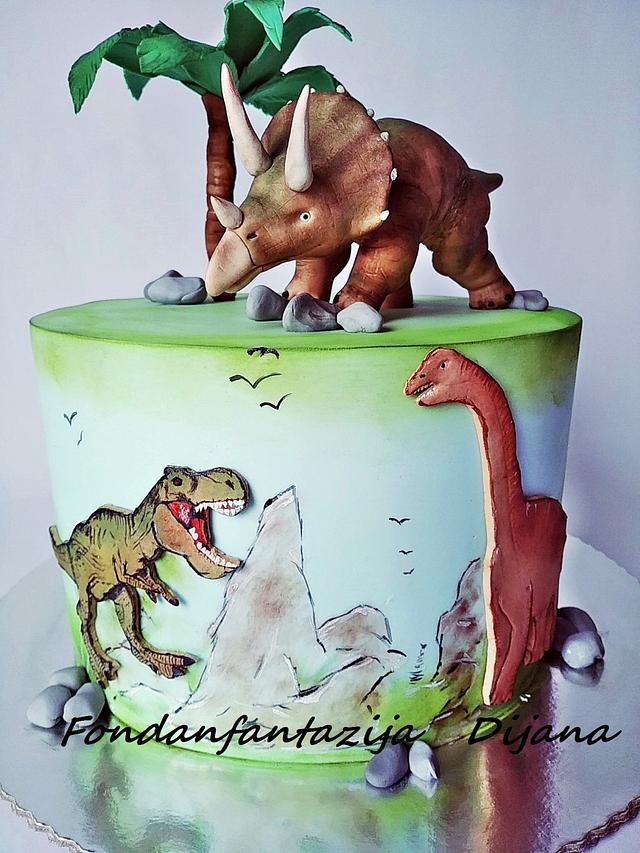 Dinosaurus Cake Cake By Fondantfantasy Cakesdecor