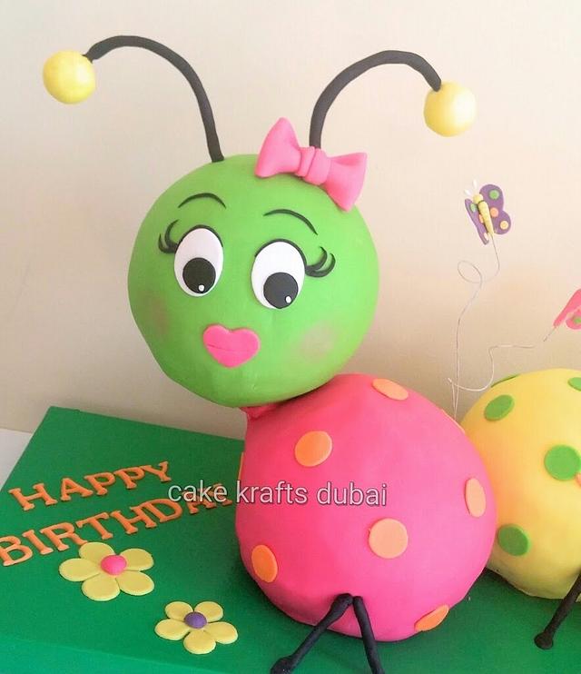 3D Caterpillar cake Cake by Vinita Lobo CakesDecor
