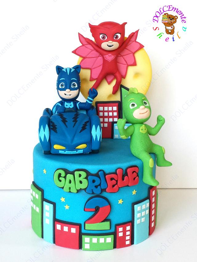 PJ Masks - Decorated Cake by Sheila Laura Gallo - CakesDecor