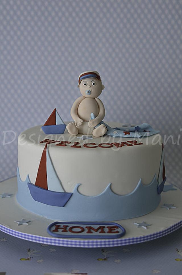 Welcome home baby. - Cake by designed by mani - CakesDecor