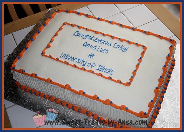 Graduation Cake University of Illinois Cake by Ansa