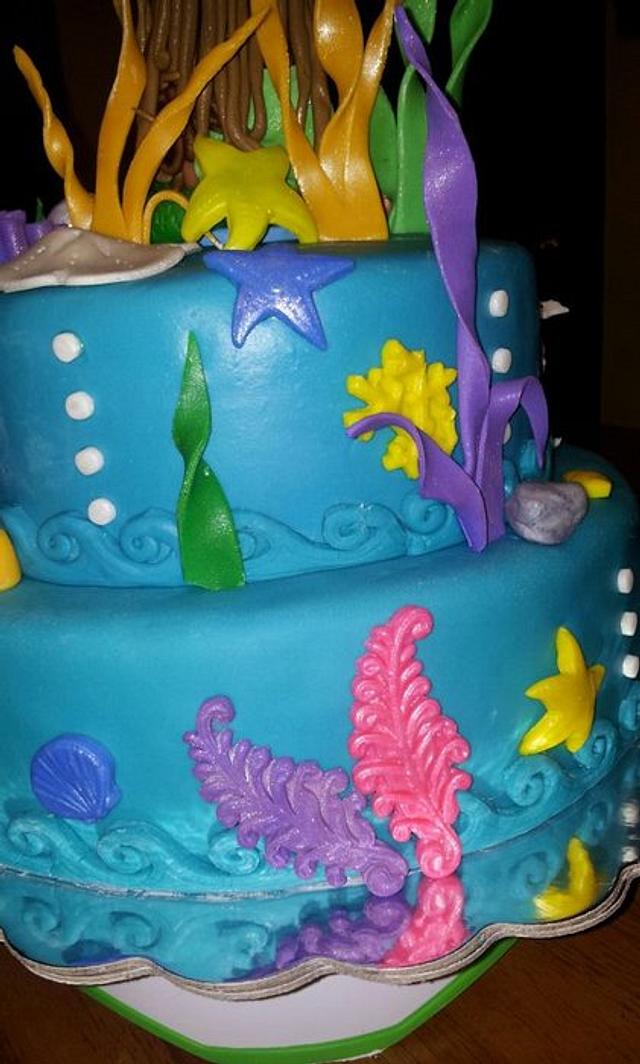Under the sea birthday cake - Decorated Cake by Kat - CakesDecor