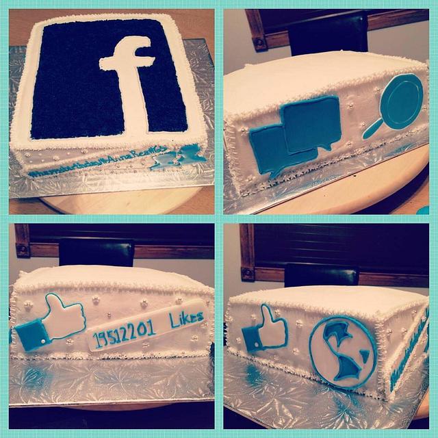 Facebook Cake - Decorated Cake By Jertysdelight - CakesDecor