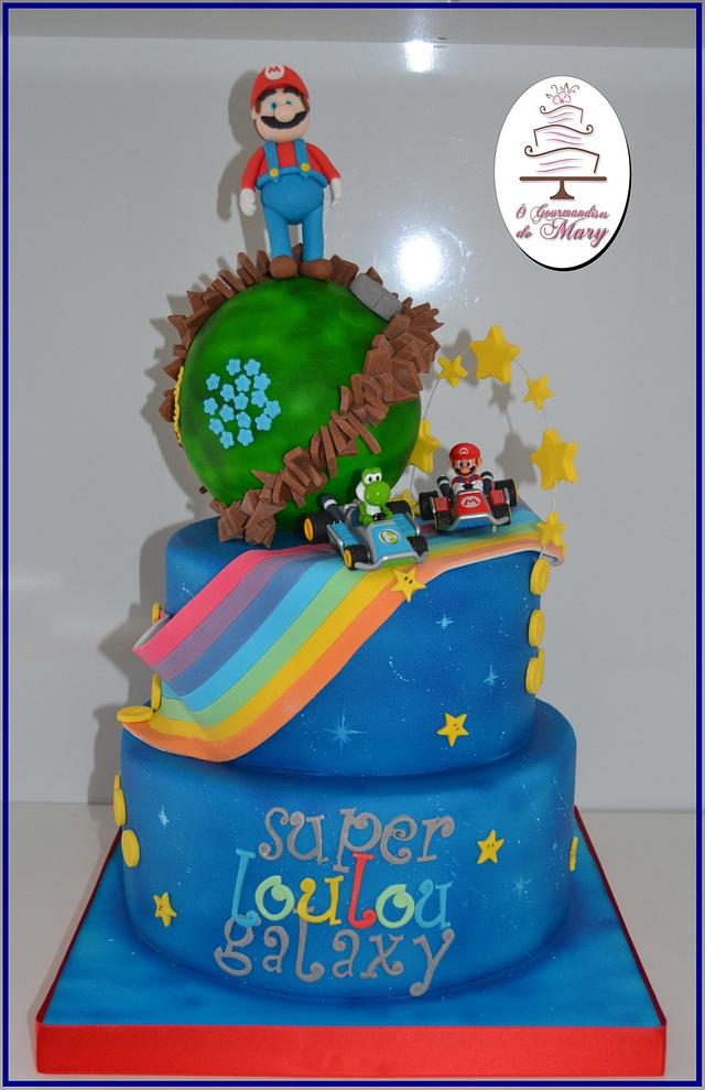 Mario Galaxy Cake By O Gourmandises De Mary Cakesdecor