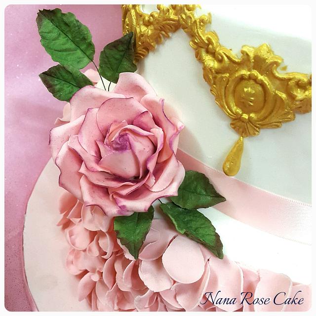 Pink Engagment Cake 