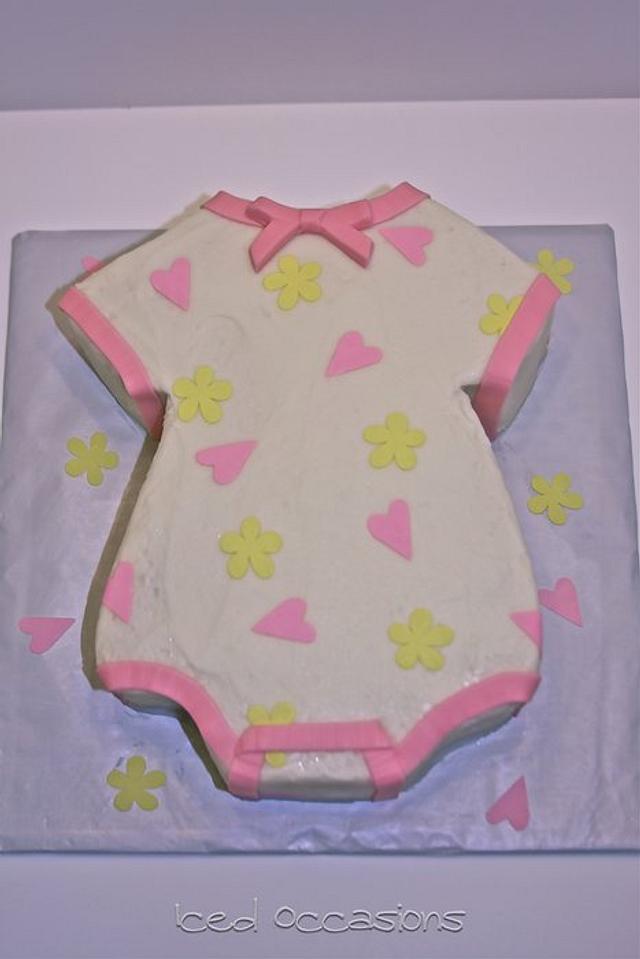 Baby Onesie Cake Decorated Cake by CakesDecor