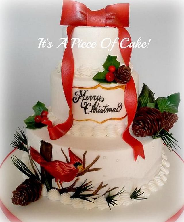 Christmas Cake Decorated Cake by Rebecca CakesDecor