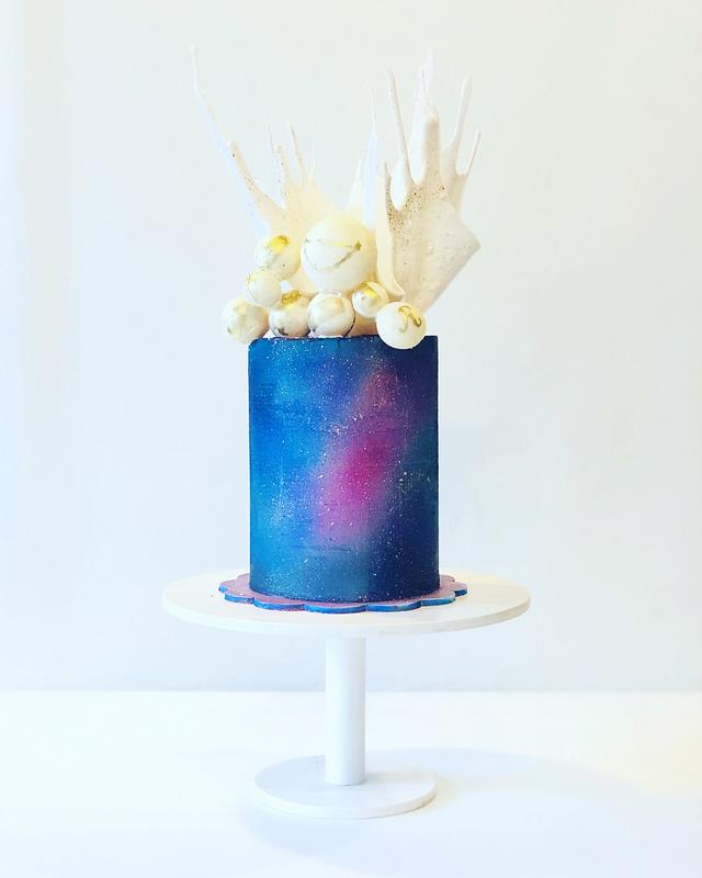 Galaxy cake - Cake by Chica PAstel - CakesDecor