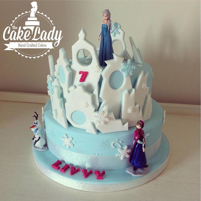 Frozen Ice Castle Cake - Decorated Cake by The Cake Lady - CakesDecor