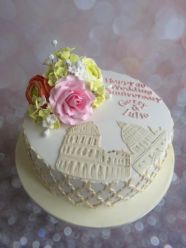 A Rome Honeymoon remembered Decorated Cake by CakesDecor