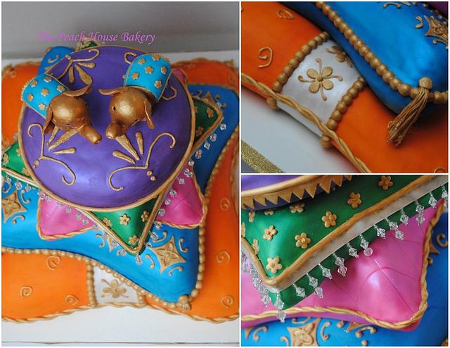 Indian inspired pillow cakes - Cake by The Peach House - CakesDecor