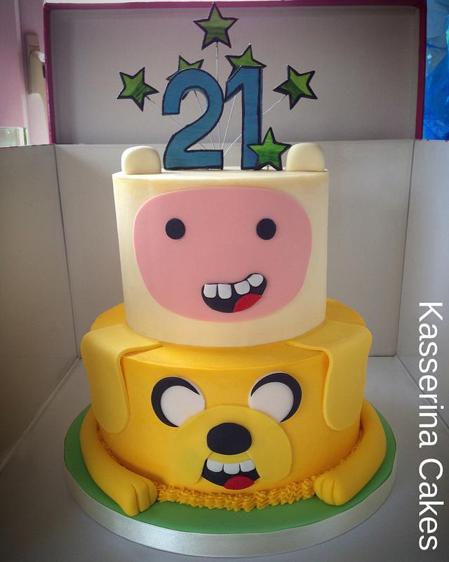 Adventure Time buttercream cake