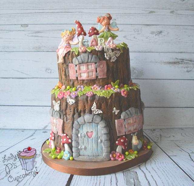 Fairy Tree Stump - Decorated Cake by Lady P's Cupcakery - CakesDecor