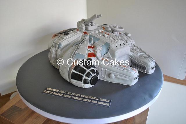 Millenium Falcon Cake Decorated Cake By Custom Cakes CakesDecor