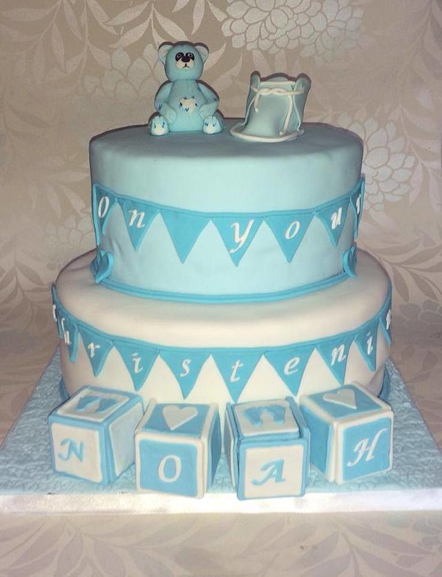 Christening Cake - Decorated Cake by Embellishcandc - CakesDecor