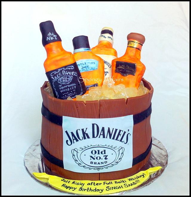 Jack Daniel's Barrel cake! - Decorated Cake by Meenakshi - CakesDecor