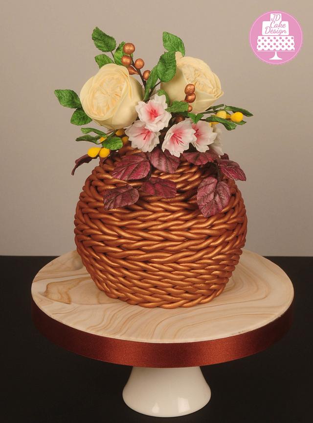 Bronze flower vase Decorated Cake by Jdcakedesign CakesDecor
