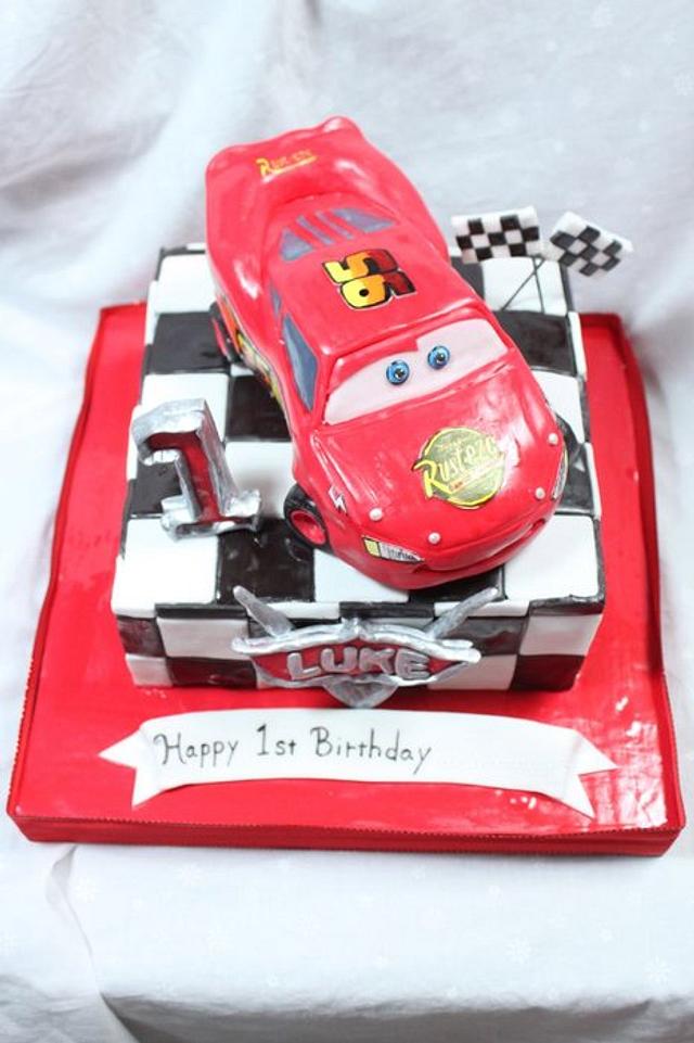 CARS 1st BIRTHDAY CAKE