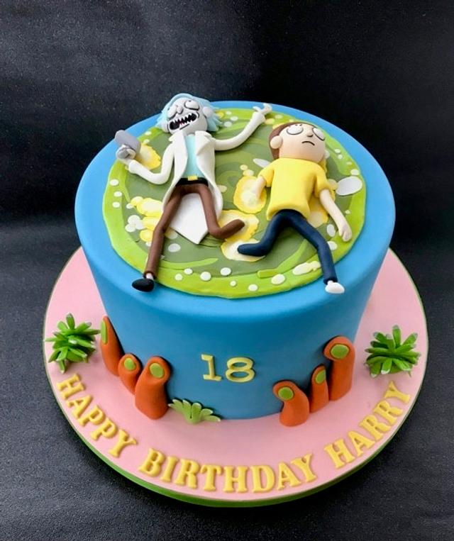 Rick and Morty - Decorated Cake by Canoodle Cake Company - CakesDecor