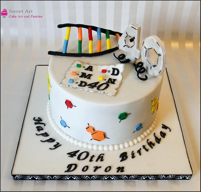 DNA themed cake Decorated Cake by Sweet Art Cake Art CakesDecor