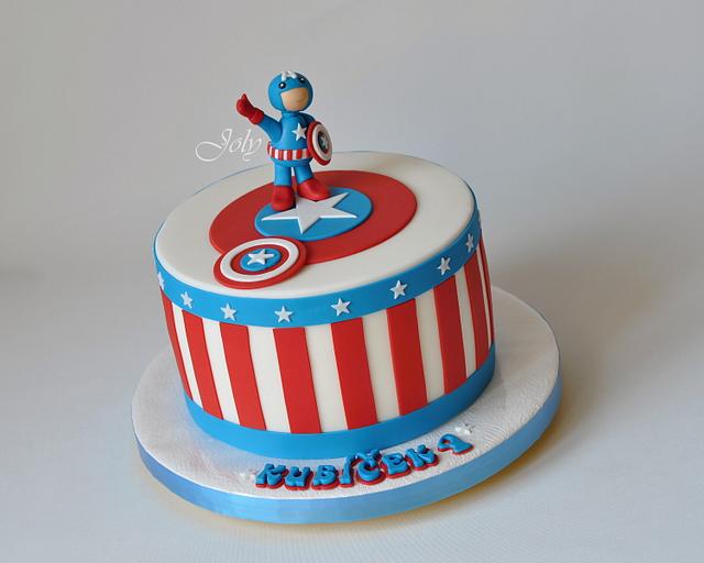 Captain America Cake By Jolana Brychova Cakesdecor