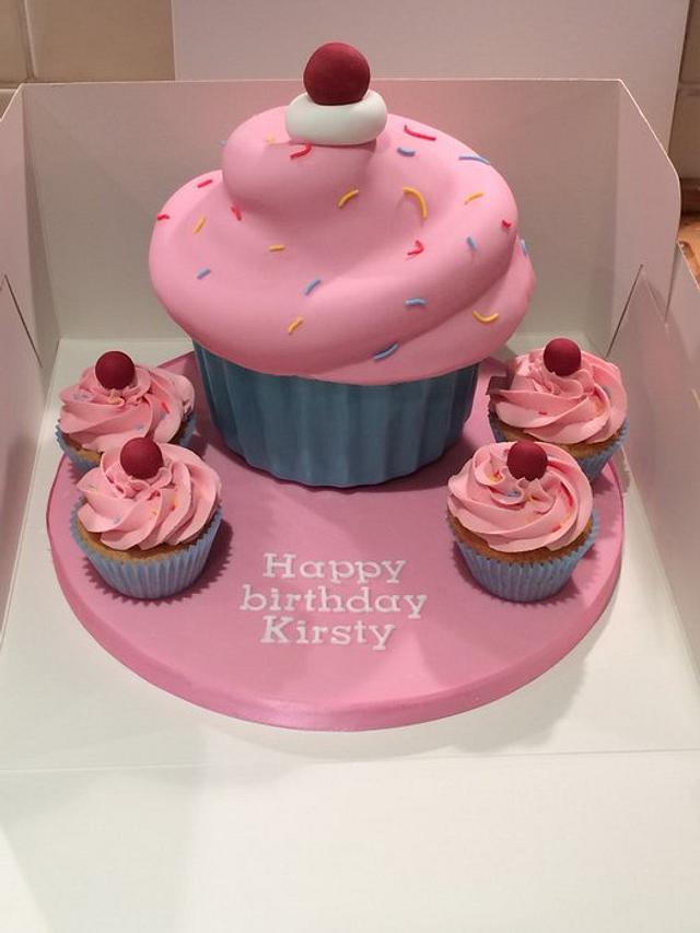 Giant birthday cupcake Cake by The One Who Bakes Giant birthday cupcake Cake by The One Who Bakes