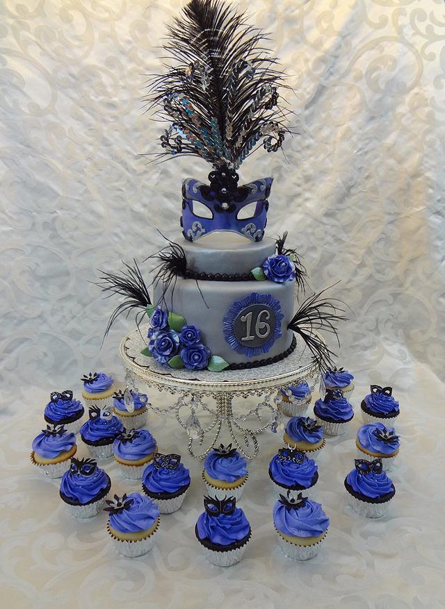 Masquerade Cake - Cake by Custom Cakes by Ann Marie - CakesDecor