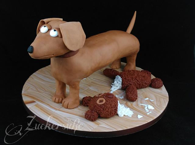 dachshund cake, sausage dog cake, 3d dog cake, birthday cake ⋆
