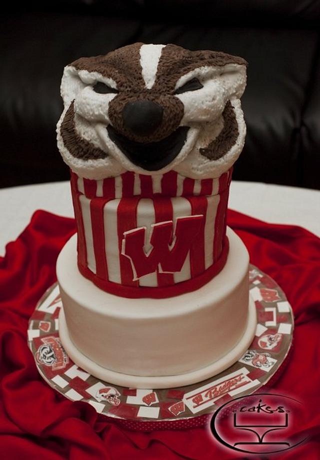 Bucky Badger cake Decorated Cake by Komel Crowley CakesDecor