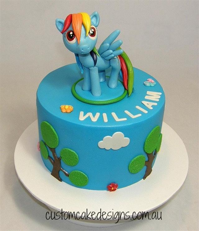 rainbow dash birthday cake