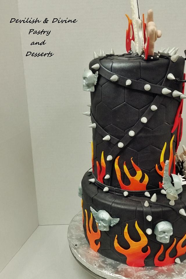 Heavy Metal cake for 40th Birthday