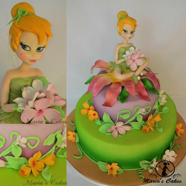 Tinkerbell Cake - Decorated Cake By Marias-cakes - Cakesdecor