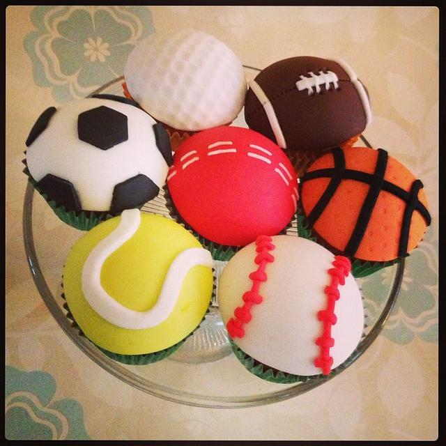 Sports Balls cupcakes - Decorated Cake by Sweet Treats of - CakesDecor